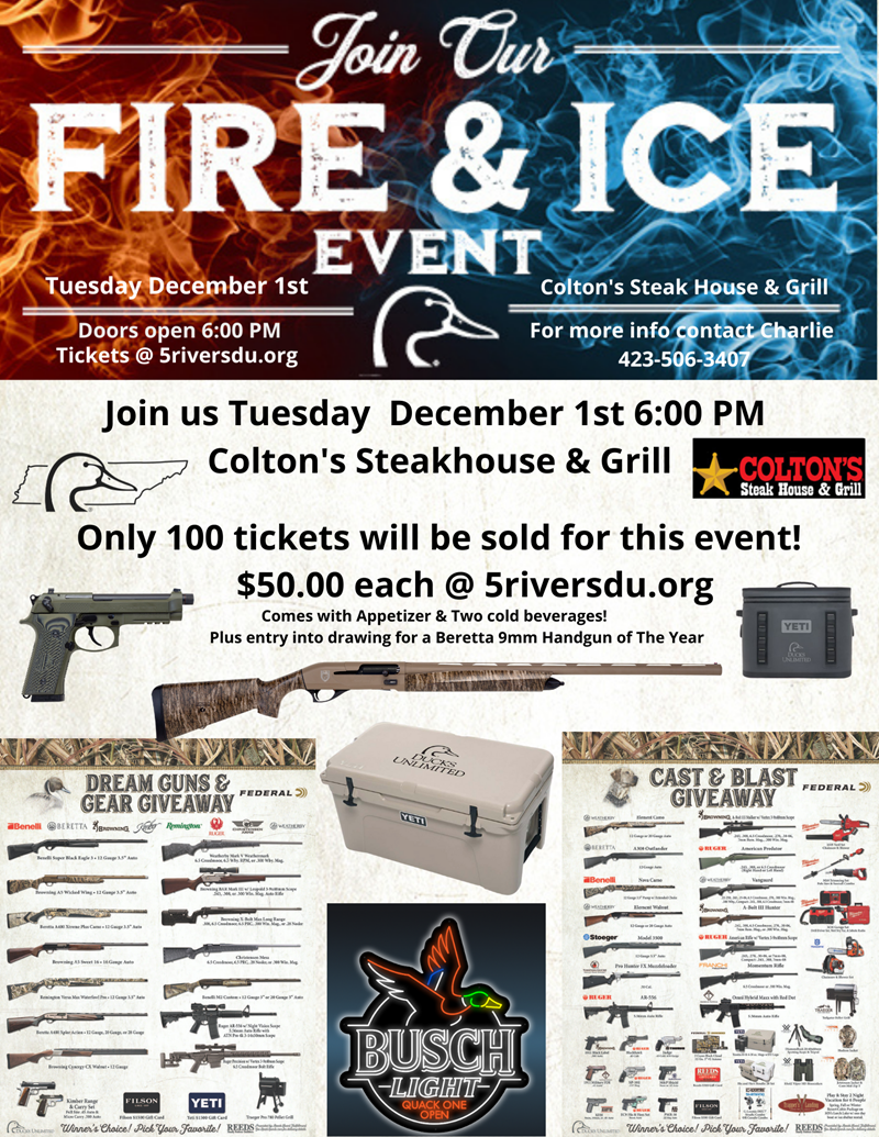 fire plus ice on Ducks Unlimited Ducks Unlimited Five Rivers Fire Ice Event Dickson Dickson Tn