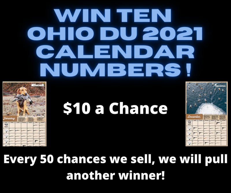 Win 10 Ohio Ducks Unlimited 2020 Calendar: Sun Dec 13 2020
