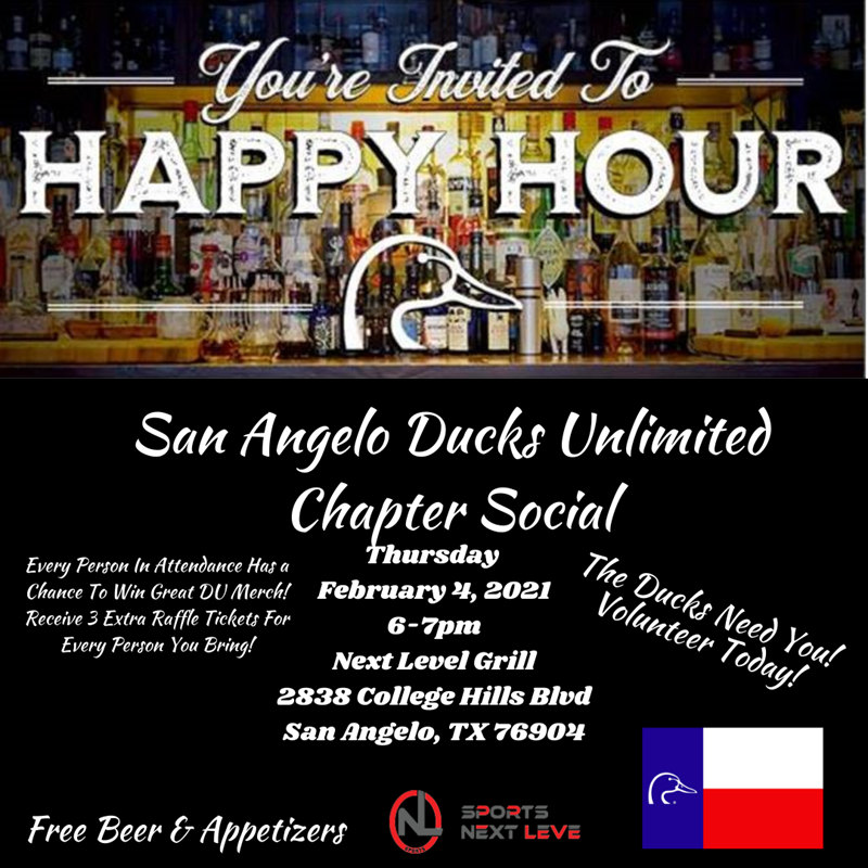 Postkort lejesoldat fantastisk San Angelo DU Happy Hour & Chapter Social: Thu, Feb 4, 2021