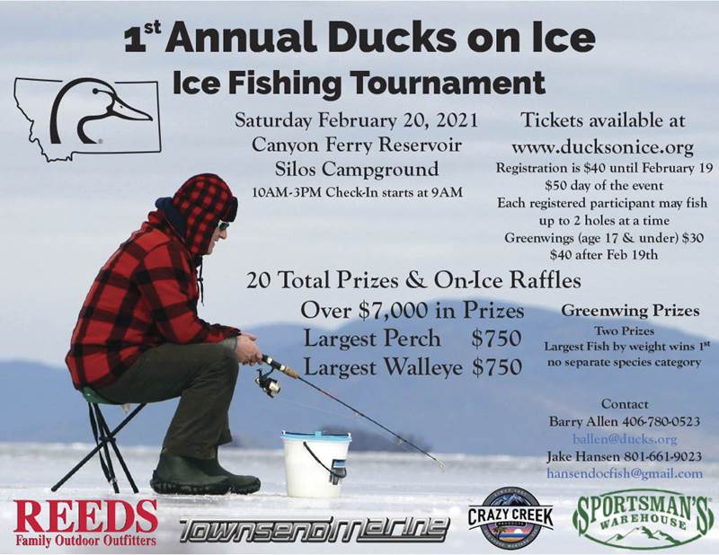 Ducks On Ice Ice Fishing Tournament Sat, Feb 20, 2021