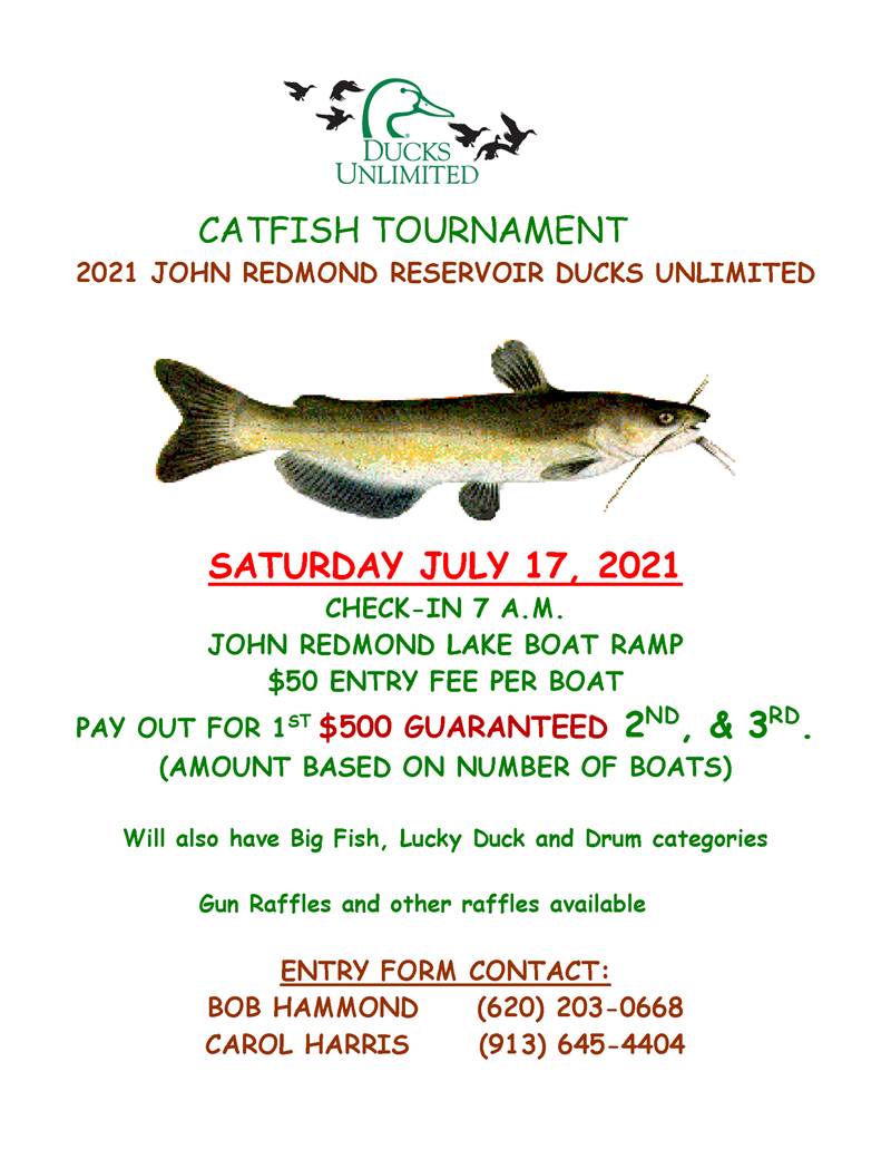 John Redmond Ducks Unlimited Catfish Tournament Sat, Jul 17, 2021