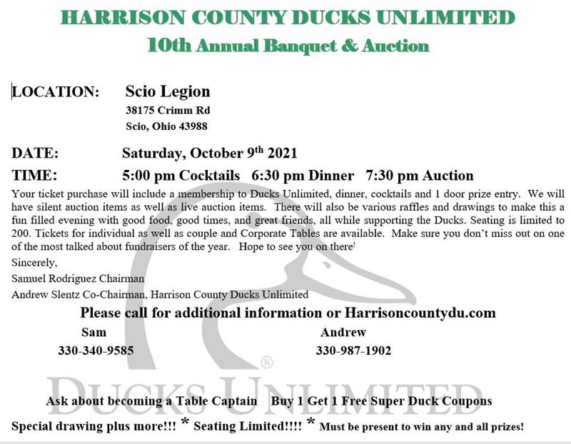 Harrison County Fall Banquet Flyer