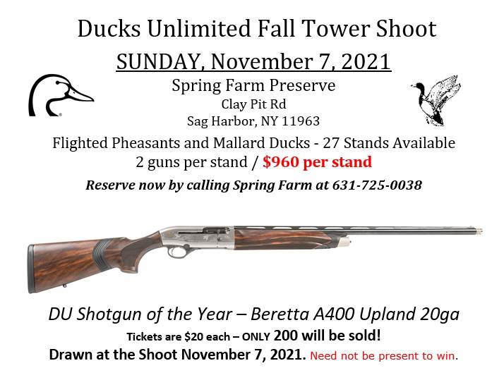 Ducks Unlimited Ducks Unlimited Sag Harbor Duck and Pheasant Shoot