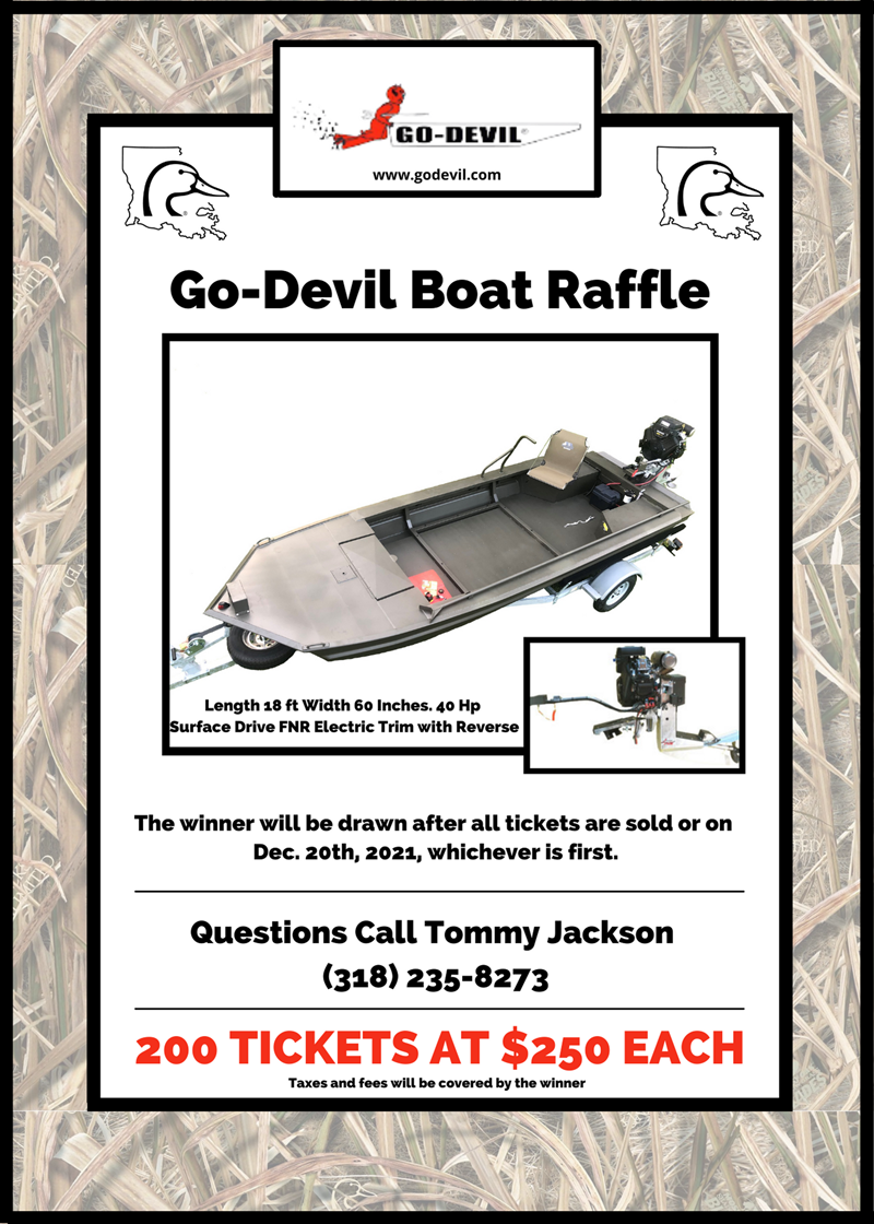 Ducks Unlimited Ducks Unlimited GoDevil Boat Raffle Array, LA