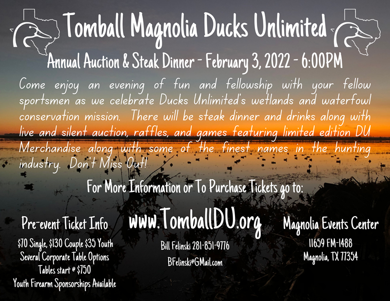Ducks Unlimited Tomball / Magnolia Ducks Unlimited Dinner & Auction