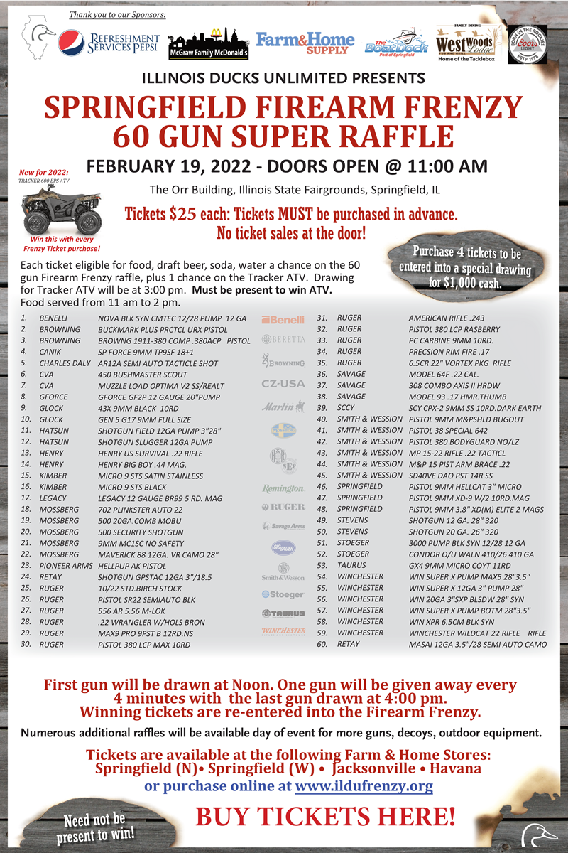 Ducks Unlimited Ducks Unlimited 2022 Springfield Firearm Frenzy 