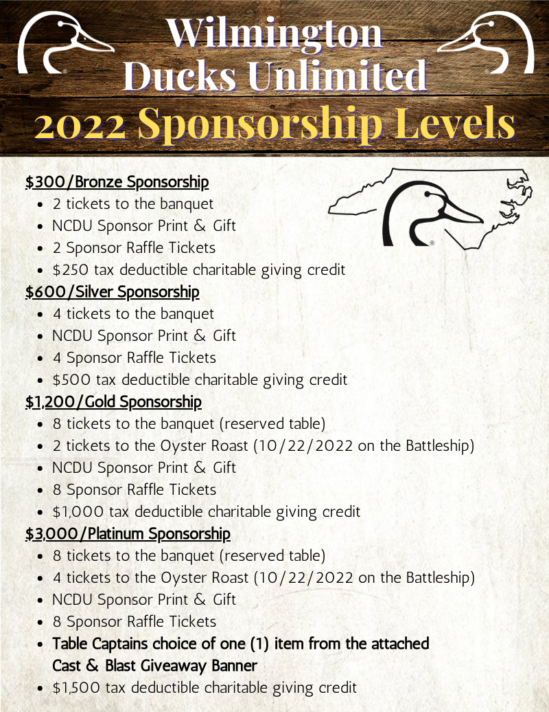 Sponsor Levels