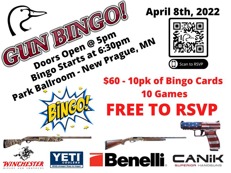 Tri County Chapter Gun Bingo Event: Fri Apr 8 2022