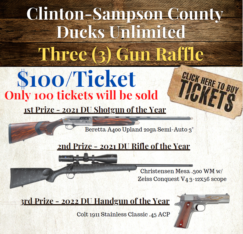 Three (3) Gun Raffle 5.22.22