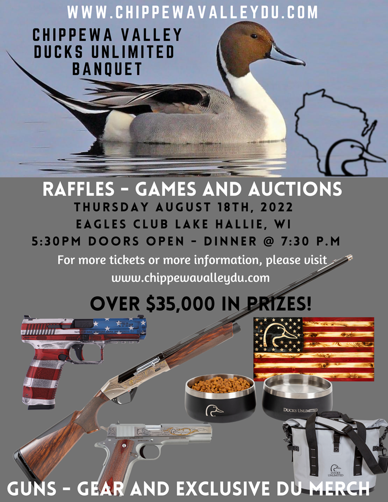 Chippewa Valley Ducks Unlimited Banquet Thu Aug 18 2022