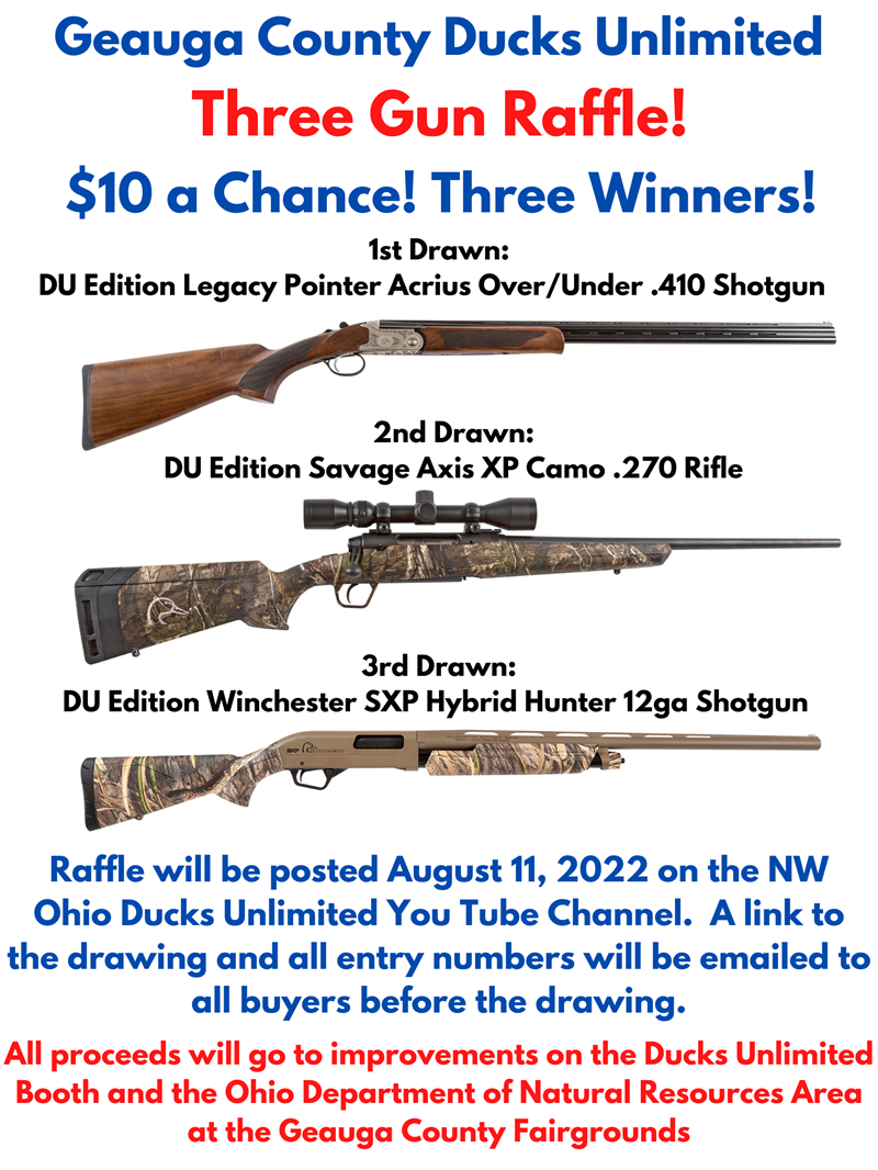 Geauga County Ducks Unlimited Three Gun Thu, Aug 11, 2022