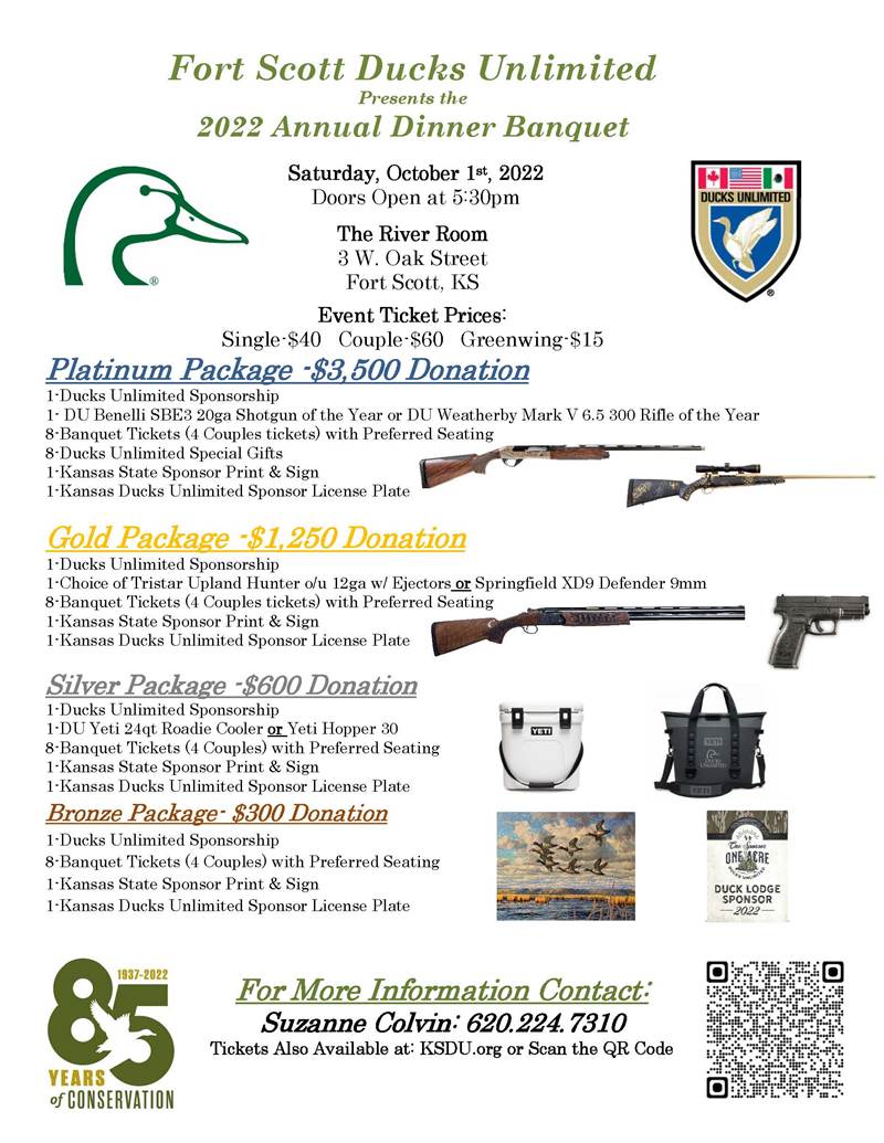 Ducks Unlimited Fort Scott Ducks Unlimited Dinner Fort Scott, KS