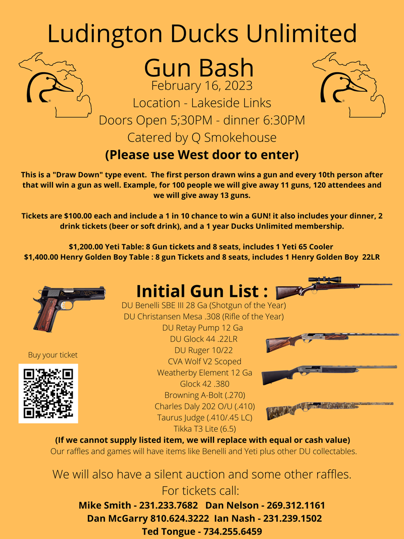 Ludington DU Gun Bash Thu Feb 16 2023