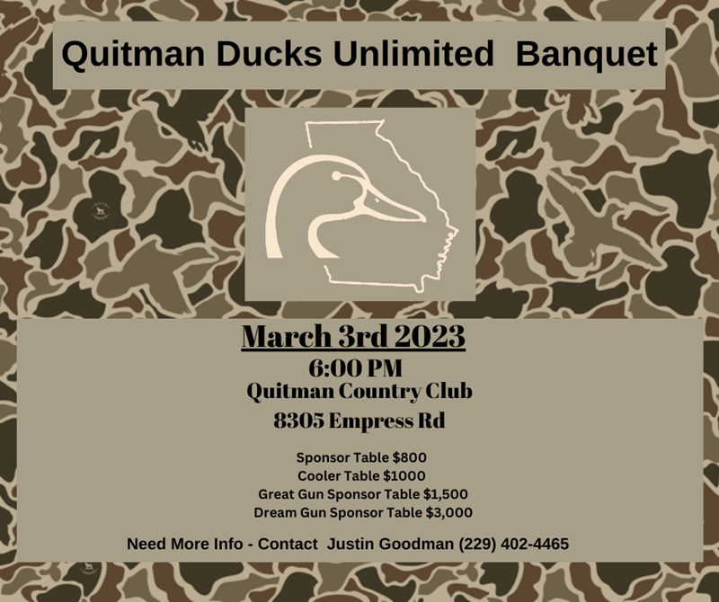 Ducks Unlimited Quitman Ducks Unlimited Dinner Banquet Quitman, GA