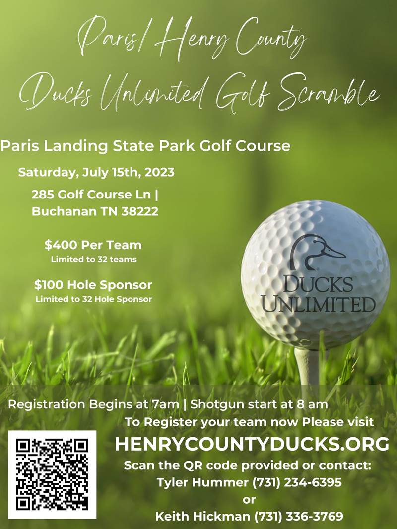 Paris/Henry County Golf Scramble Sat, Jul 15, 2023