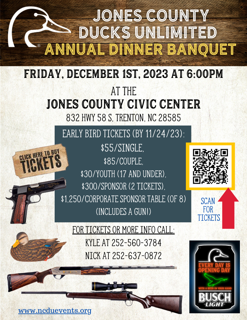 Reminder: Tonight is the Greene County Ducks Unlimited Banquet and Auction