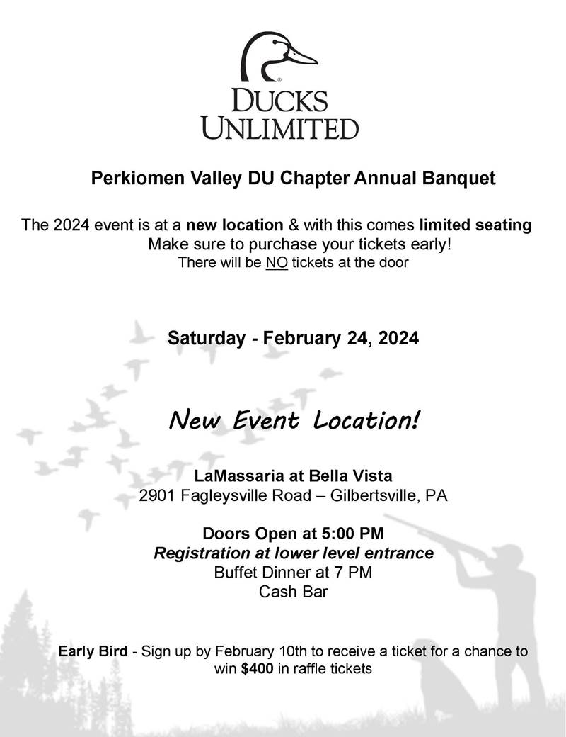 Perkiomen Valley Banquet Sat, Feb 24, 2024