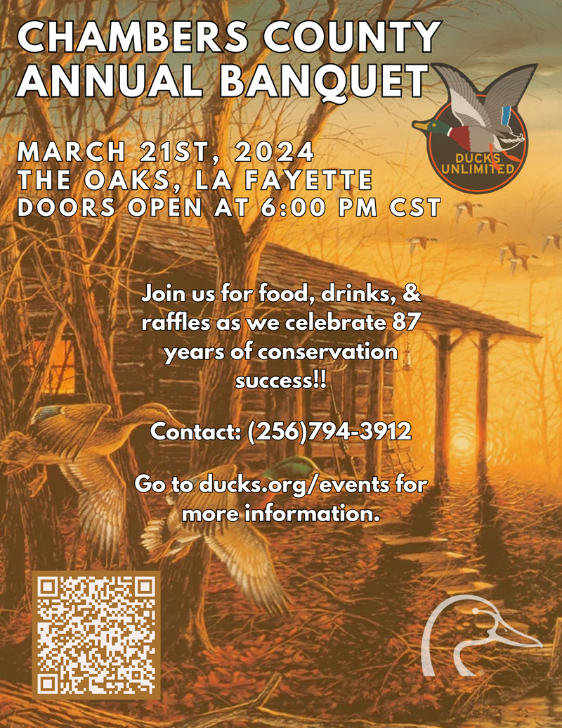 Cloud County Chapter of Ducks Unlimited to Hold 41st Annual Banquet on  October 7th