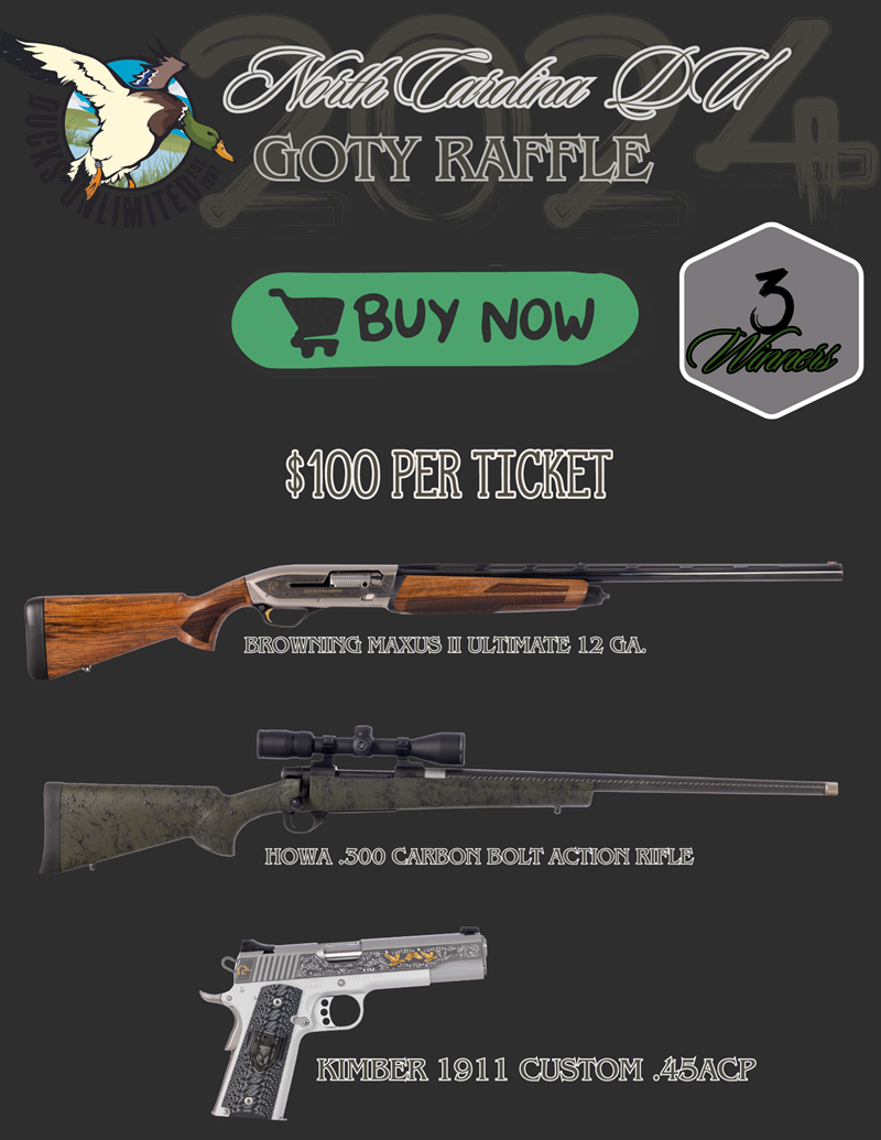 NCDU 2024 Guns Of The Year Raffle Thu Jan 25 2024   NCDU Ducks Unlimited  Real Estate Flyer 