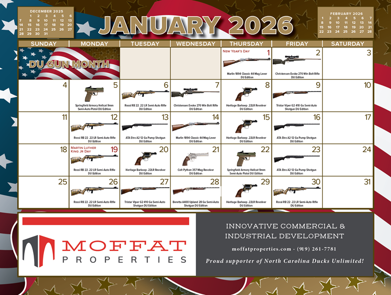 January 2026 NCDU Calendar Raffle