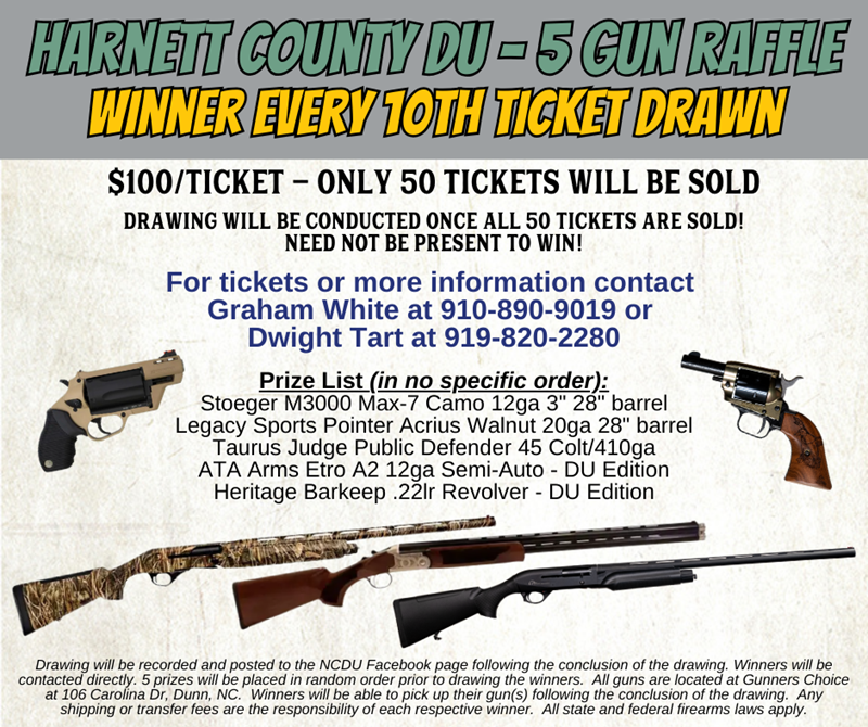 NC0047 Harnett County 5 Gun Raffle 10.10.25