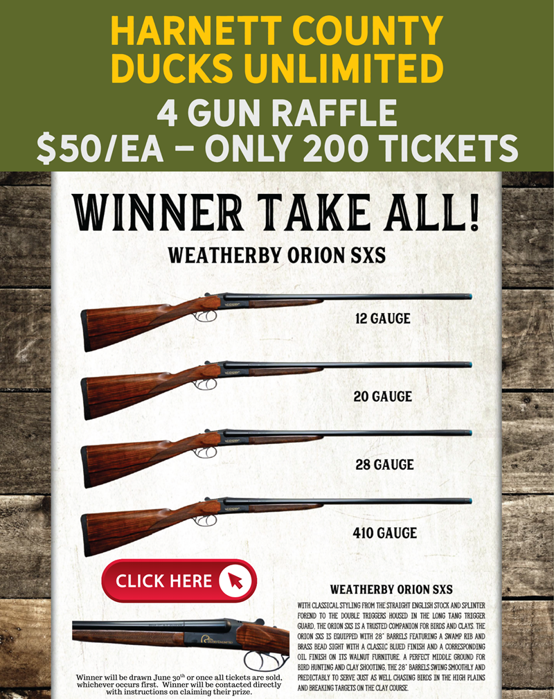Weatherby Orion SxS - 4 Gun Raffle - 11.21.26