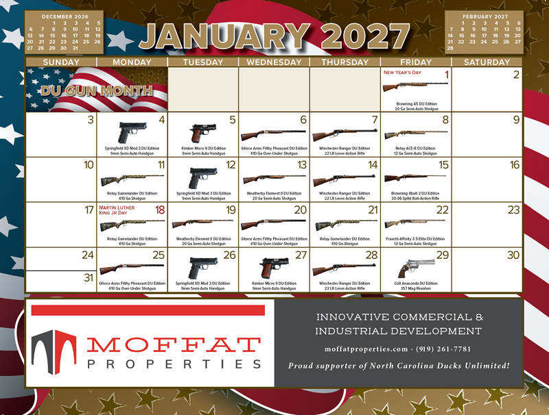 January 2027 NCDU Calendar Raffle