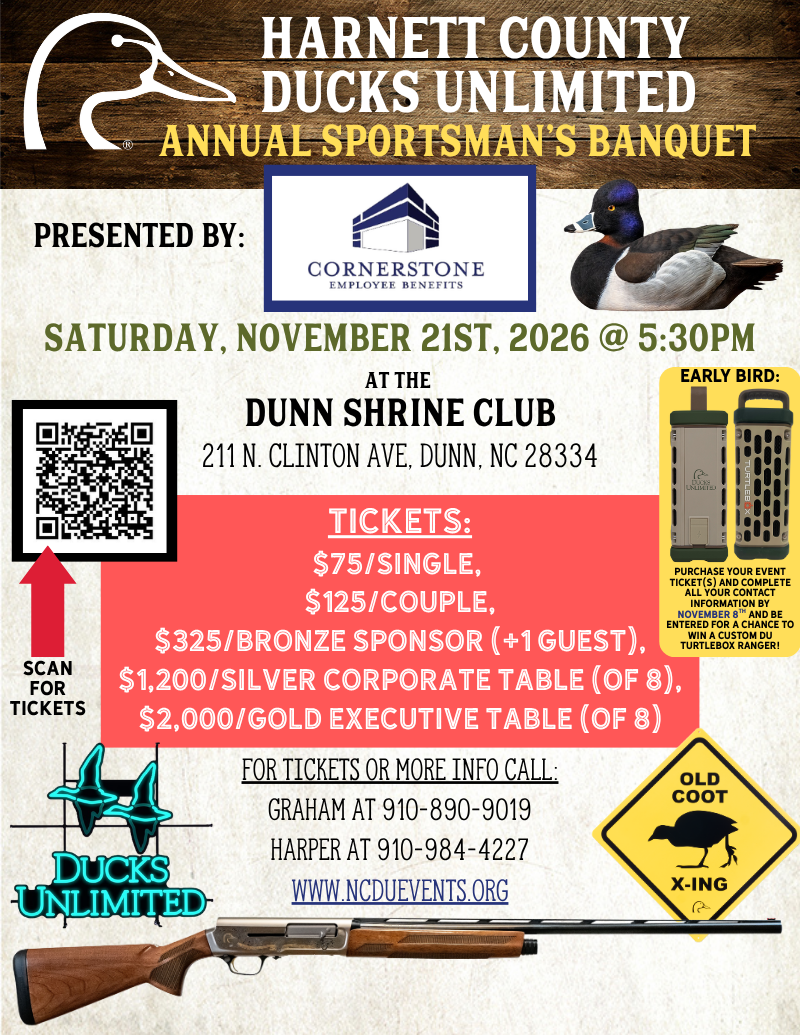 Harnett County 11.21.26 Cornerstone - Early Bird Nov. 8th
