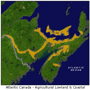 Atlantic Canada - Agricultural Lowlands map