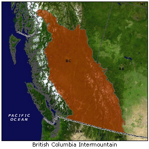 British Columbia Intermountain map