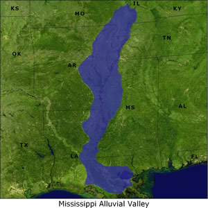 Mississippi Alluvial Valley map