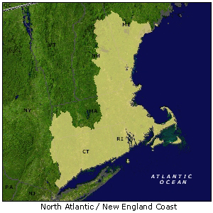 North Atlantic/New England Coast map