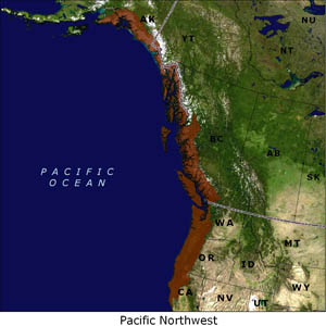 Pacific Northwest map