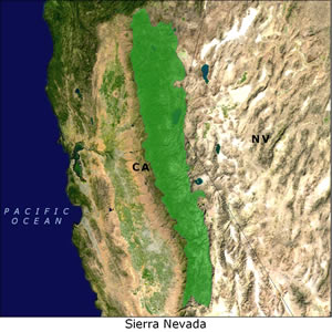 Sierra Nevada map