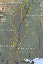Lower Mississippi Alluvial Valley Background Map