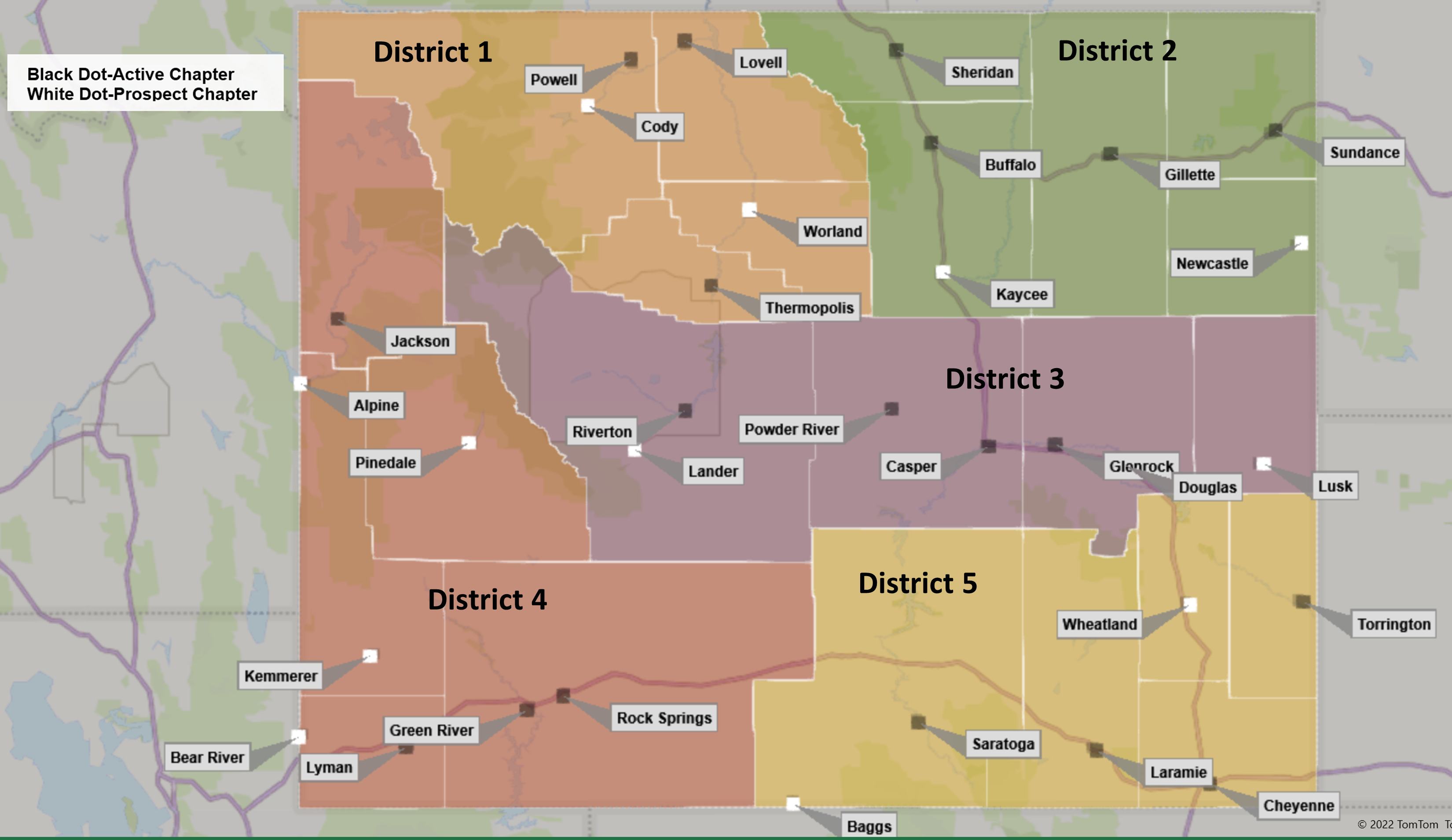 WY fundraising districts 2022