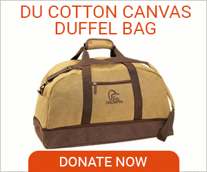 DU Cotton Canvas Duffel Bag - yours with a donation